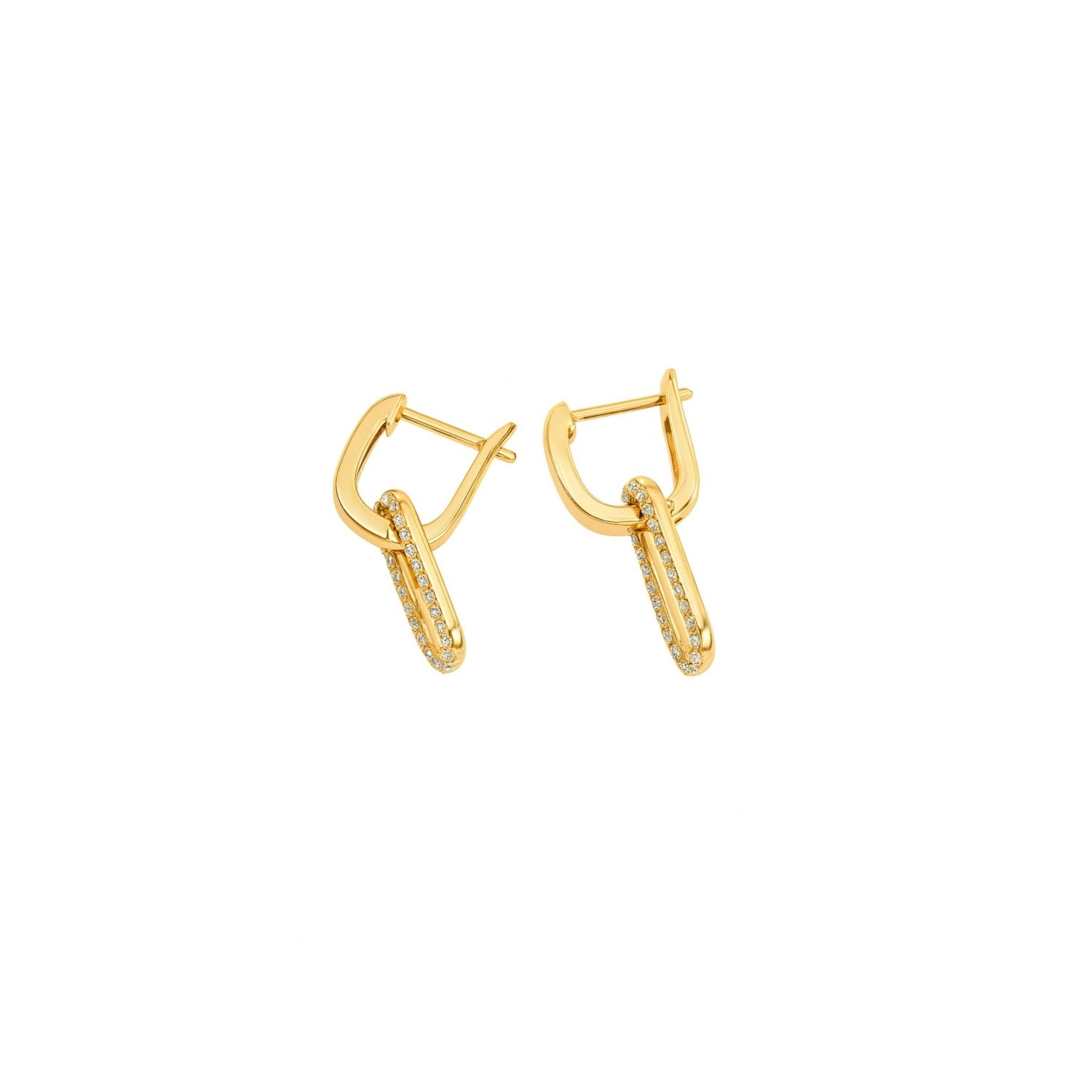 Aros de Oro 18kt con Diamantes 38 Puntos Totales Corte Brillante SI/H - By Danielle Costantini 3