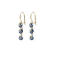 Aros Oro Miel 18kt Cascada Zafiro Celeste - Miniatura 1