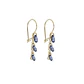 Aros Oro Miel 18kt Cascada Zafiro Celeste - Miniatura 2
