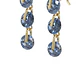 Aros Oro Miel 18kt Cascada Zafiro Celeste - Miniatura 3