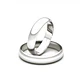 Par Argollas Matrimonio de Oro 18kt Modelo Ingles VENECIA de 3,5mm Oro Blanco - Miniatura 1