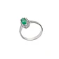 Anillo Oro Blanco 18kt Diamantes 19 Pts y 23 Pts Esmeralda - Miniatura 1