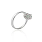 Anillo Oro Blanco 18kt Diamantes 19 Pts y 23 Pts Esmeralda - Miniatura 4