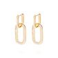 Aros Revestidos en Oro 18kt Diseño Rectangular Circonita - Miniatura 3