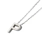 Collar de Plata Esterlina 925 Letra P - Miniatura 1