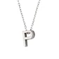 Collar de Plata Esterlina 925 Letra P - Miniatura 2