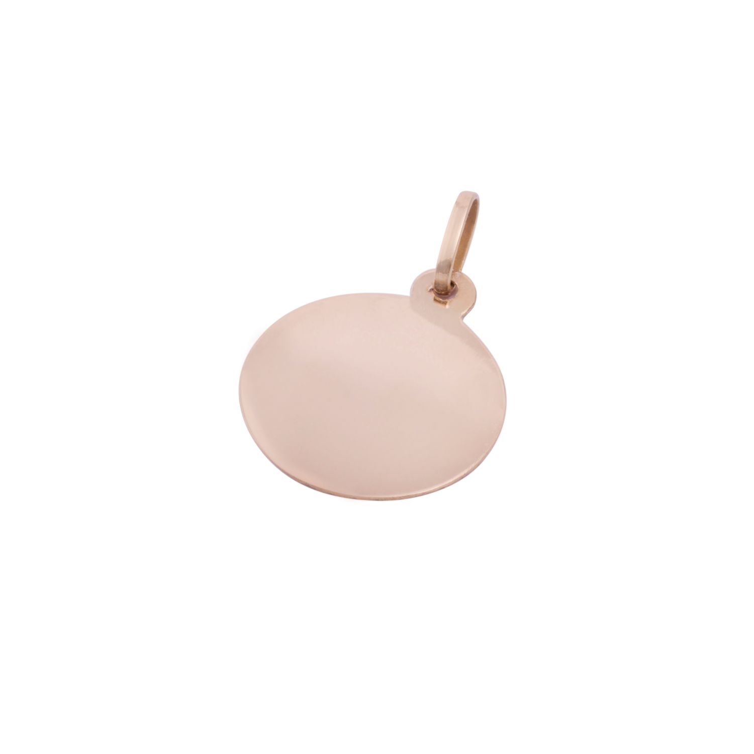 Colgante Oro Miel 18kt Disco Labrado 16mm 2