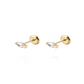 Aros de Oro 18kt Modelo Piedra Ovalado - Miniatura 1