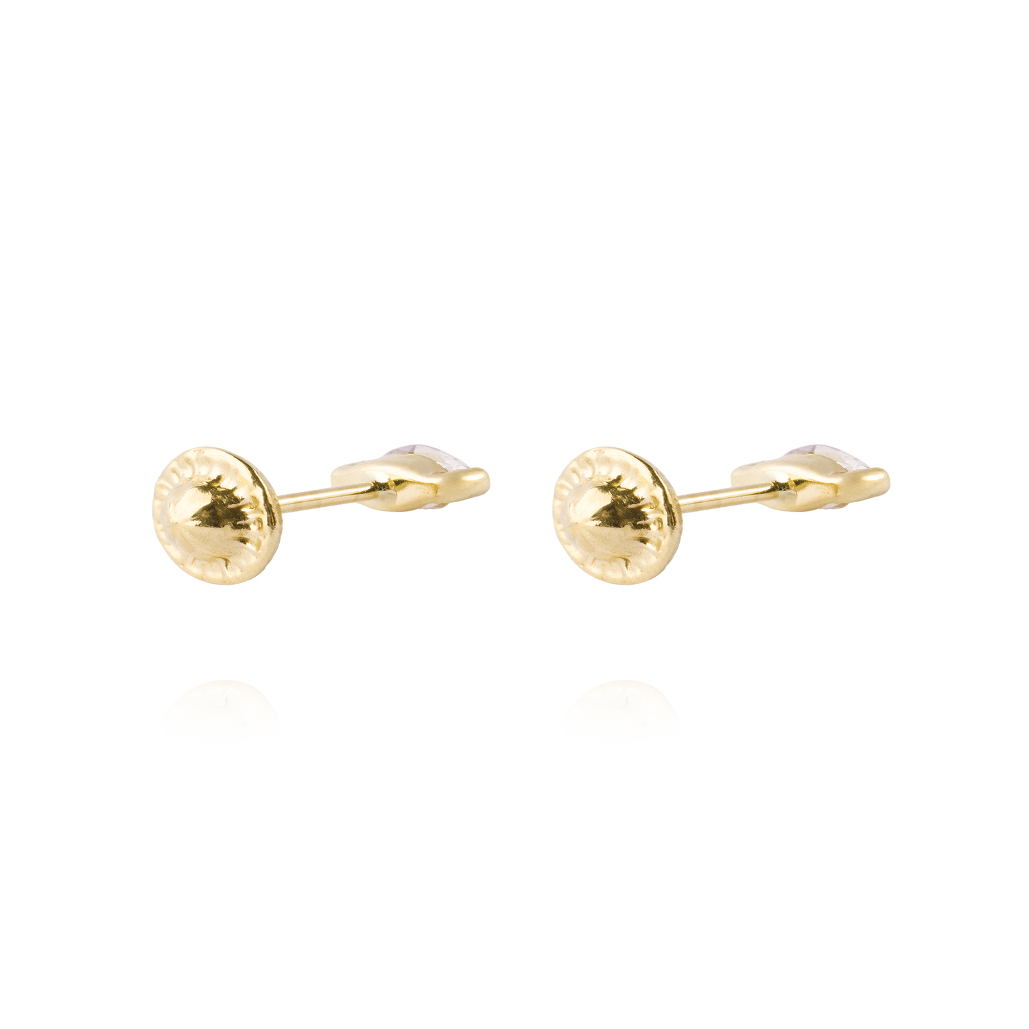 Aros de Oro 18kt Modelo Piedra Ovalado 2