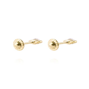 Aros de Oro 18kt Modelo Piedra Ovalado