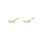 Aros de Oro 18kt Modelo Piedra Ovalado - Miniatura 3