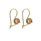 Aros Oro Miel 18kt Colgante con Gota de Rubi 5mm - Miniatura 3