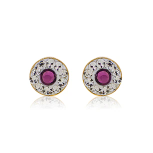 Aros de Oro 18kt Círculo de Amatista