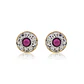 Aros de Oro 18kt Círculo de Amatista - Miniatura 1