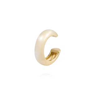 Piercing de Plata Esterlina 925 Earcuff liso Bañado en Oro 14kt