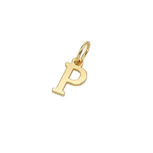 Colgante Inicial P Exclusiva Oro Miel 18kt