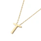 Collar de Plata Esterlina 925 Letra T Lisa Revestido en Oro 18kt - Miniatura 1