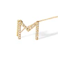 Collar Oro 18kt Diamantes Letra M con 13 Pts | Danielle Costantini - Miniatura 2