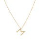 Collar Oro 18kt Diamantes Letra M con 13 Pts | Danielle Costantini - Miniatura 3