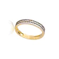 Anillo Compromiso de Oro 18Kt Doble Riel Cintillo Circonita - Miniatura 3