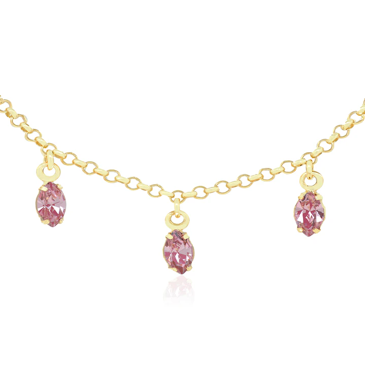 Conjunto Elegancia Rosada Plata Esterlina 925 3