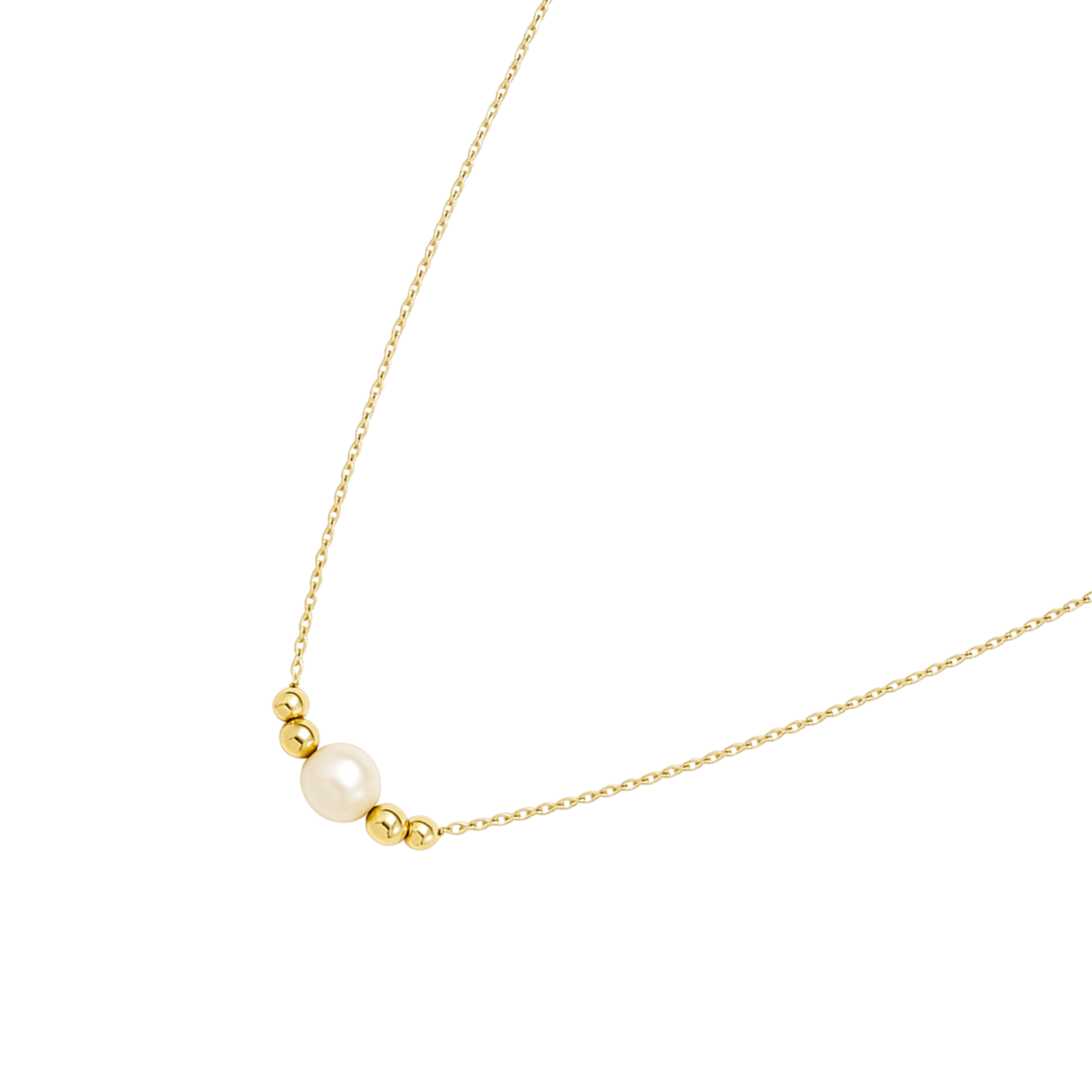 Collar Oro Amarillo 18kt Perla Cultivada 5MM 1