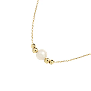 Collar Oro Amarillo 18kt Perla Cultivada 5MM