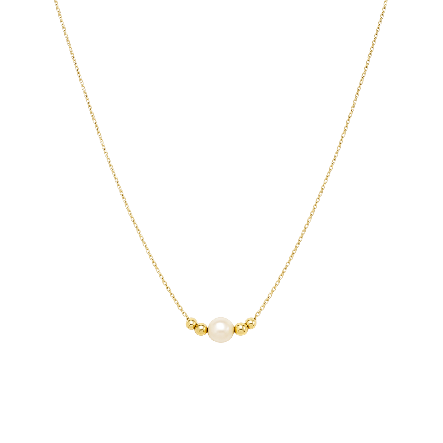 Collar Oro Amarillo 18kt Perla Cultivada 5MM 3