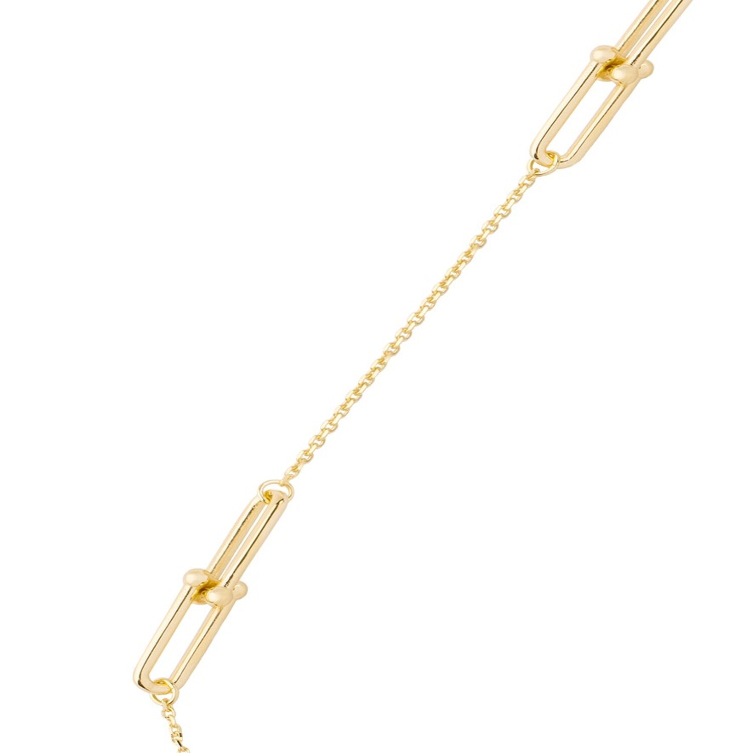 Collar de Plata Esterlina 925 Cuatro Enlazados Revestido en Oro 18kt 2