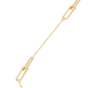 Collar de Plata Esterlina 925 Cuatro Enlazados Revestido en Oro 18kt