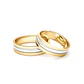 Par Argollas Matrimonio Oro Amarillo y Platino Prince 5,0mm - Miniatura 2