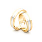 Par Argollas Matrimonio Oro Amarillo y Platino Prince 5,0mm - Miniatura 3