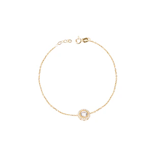 Pulsera de Oro 18kt Circonitas centrales