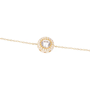 Pulsera de Oro 18kt Circonitas centrales
