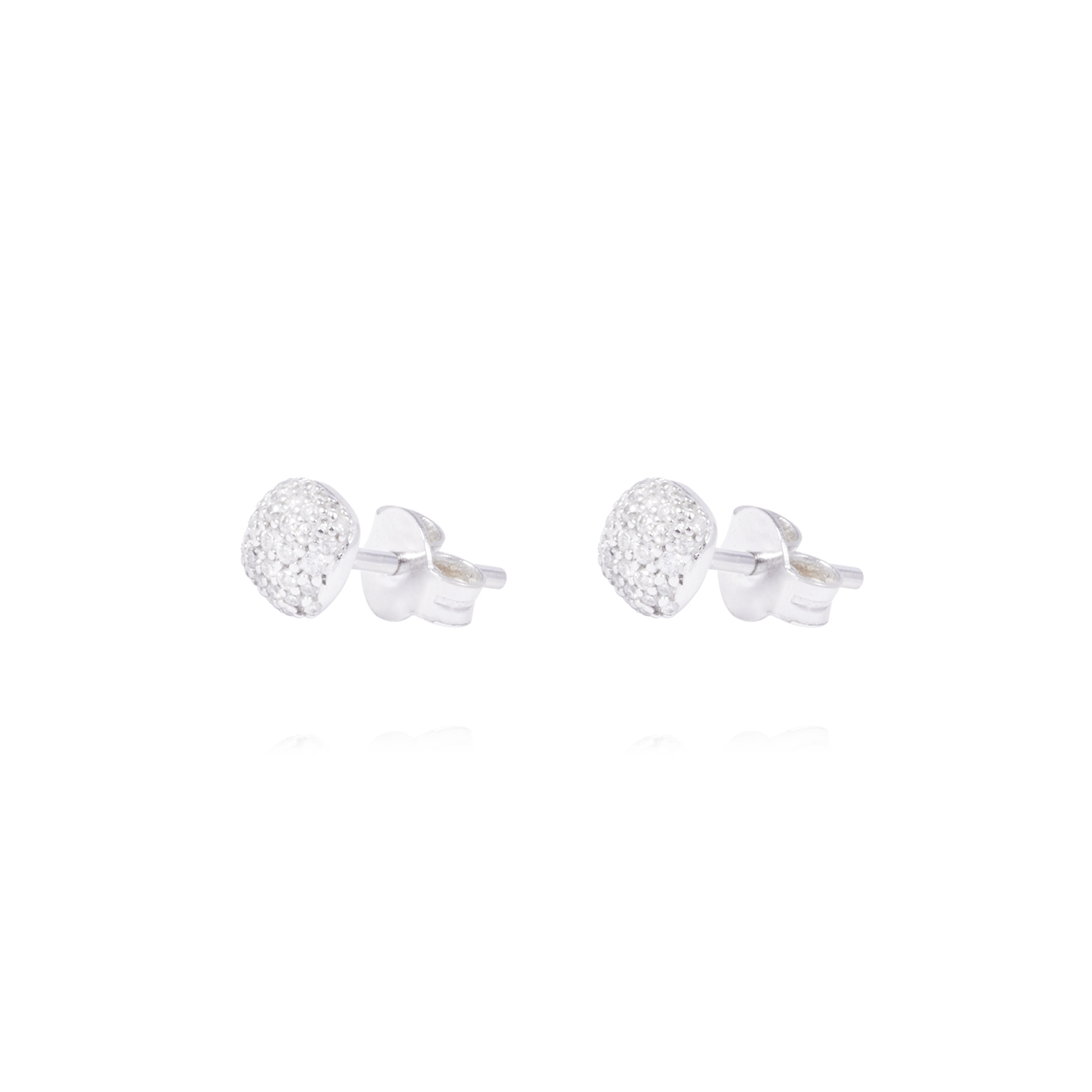 Aros Oro Blanco 18kt Cuadrados Diamantes 5x1 Pts 1