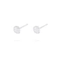Aros Oro Blanco 18kt Cuadrados Diamantes 5x1 Pts - Miniatura 2