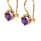 Aros Oro Miel 18kt Colgante con Gota de Amatista 5mm - Miniatura 2