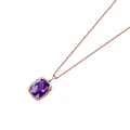 Collar de Oro 18kt con Diamantes Amatista