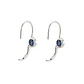 Aros  Oro 18kt Colgantes  Diamantes 9Pts con Zafiro - Miniatura 2