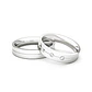 Par Argollas Matrimonio de Oro Blanco 18kt con Diamante 3x2Pts Corte Brillante 4,0mm Modelo Gio - Miniatura 2