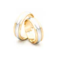 Par Argollas Matrimonio de Oro 18kt Amarillo y Blanco 18kt KZ 5,5mm - Miniatura 3