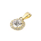 Colgante de Oro 18kt Circulo Piedra Circon - Miniatura 1
