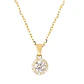 Colgante de Oro 18kt Circulo Piedra Circon - Miniatura 2