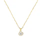 Colgante de Oro 18kt Circulo Piedra Circon - Miniatura 3