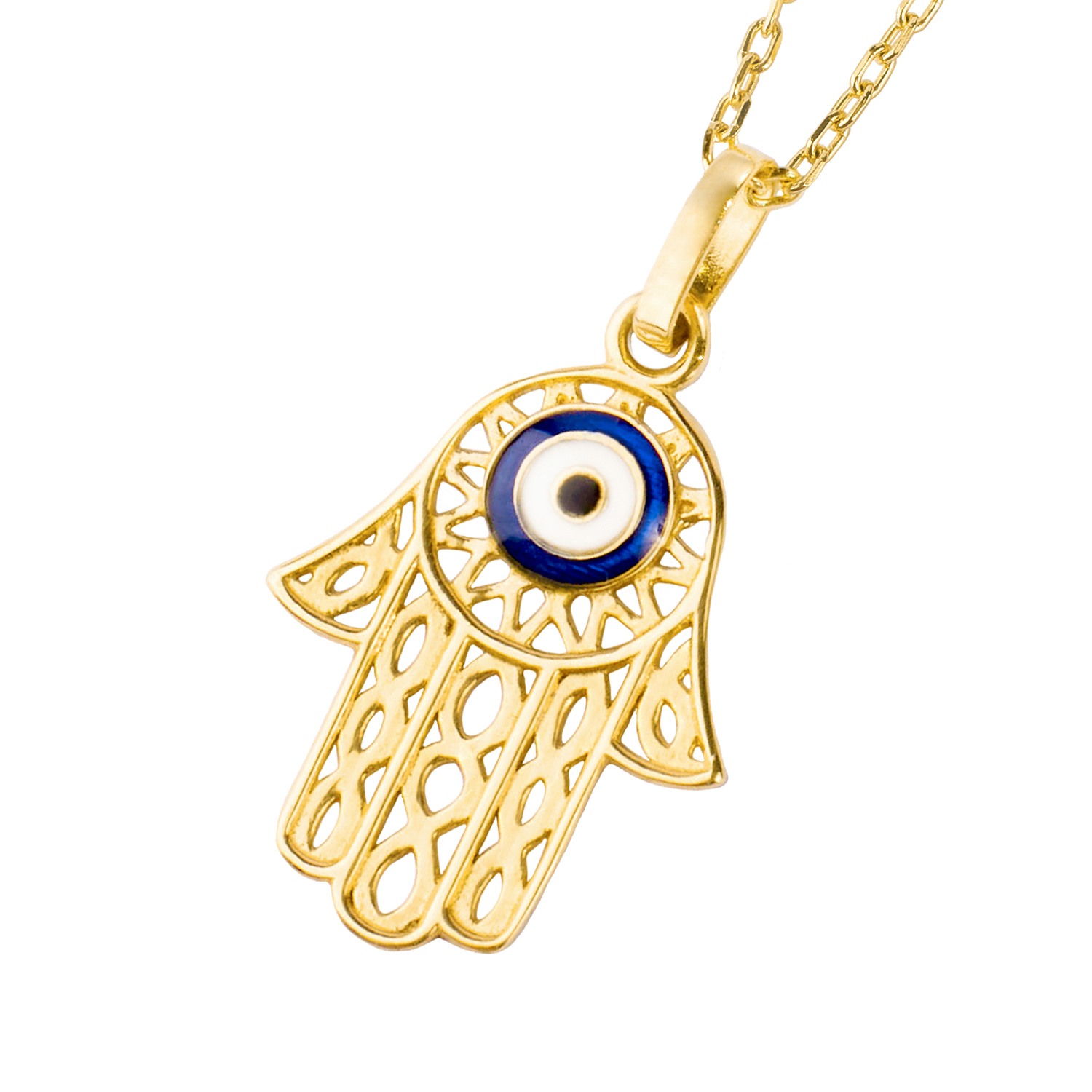 Collar de Oro 18kt Mano de Fatima 3