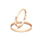 Par Argollas Matrimonio de Oro Miel 18kt Tubo Siena de 2,0mm - Miniatura 1
