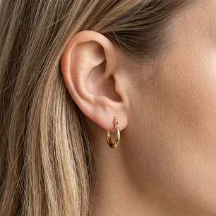 Aros Oro Amarillo 18kt Argollas Bote 17MM