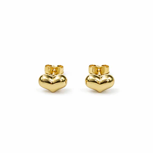 Aros Oro Amarillo 18kt Corazón