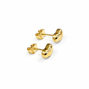 Aros Oro Amarillo 18kt Corazón