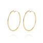 Aros de Oro 18kt Argollas Lisa tipo Tubulares - Miniatura 2